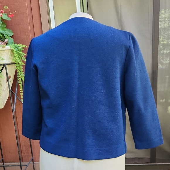 Vintage Women's Blue Blazer Knits By CAMELON - Picture 4 of 14